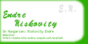 endre miskovity business card